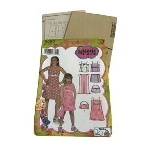 Simplicity 5083 Sewing Pattern Girls Dress Top Pants Skort Purse‎ UNCUT Sz 3-6